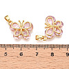 Brass Micro Pave Cubic Zirconia Pendants KK-N254-228G-3