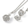 Brass with Rhinestone Pendant Necklaces NJEW-G089-03F-P-1