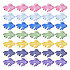 42Pcs 7 Colors Transparent Acrylic Pendants MACR-TA0001-57-3