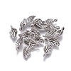 Tibetan Style Alloy Leaf Pendants X-TIBEP-1011-AS-FF-2