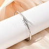 304 Stainless Steel Cuff Bangles for Women BJEW-C088-04P-3