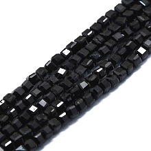 Natural Black Tourmaline Beads Strands G-P457-B01-02D