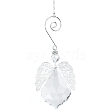 Teardrop Glass Hanging Suncatcher Pendant Decoration DJEW-PW0008-04C