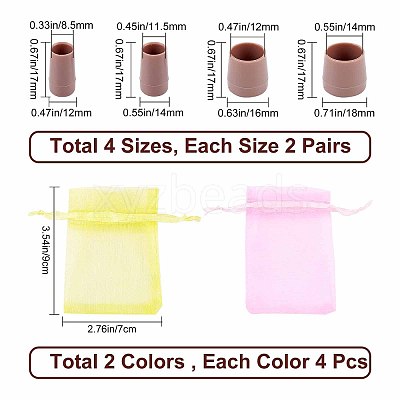 8Pair PVC High Heel Stoppers Protector FIND-GF0002-08A-1