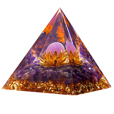Amethyst Crystal Pyramid Decorations JX073A-1