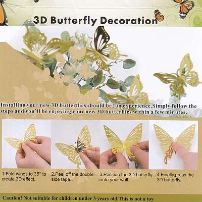 3D Plastic Luminous Wall Stickers DIY-F077-06B-1