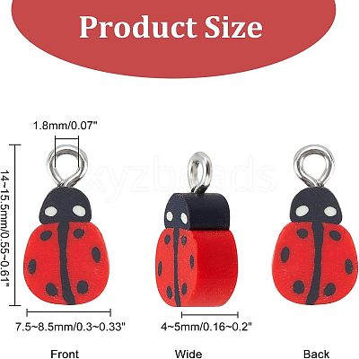 100Pcs Handmade Polymer Clay Charms CLAY-FH0001-12-1