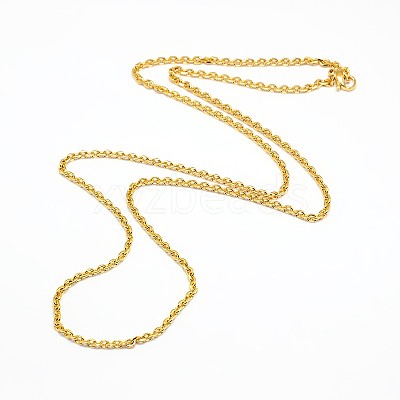 Fashionable 304 Stainless Steel Cable Chain Necklace Making LS-STAS-A028-N081G-1