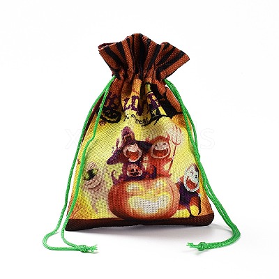 Halloween Cotton Cloth Storage Pouches ABAG-A005-01A-1