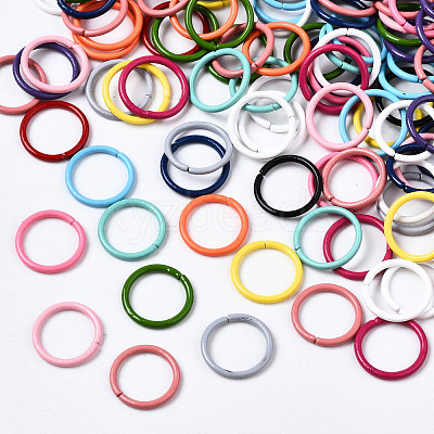 Spray Painted Iron Linking Rings X-IFIN-T017-03-1