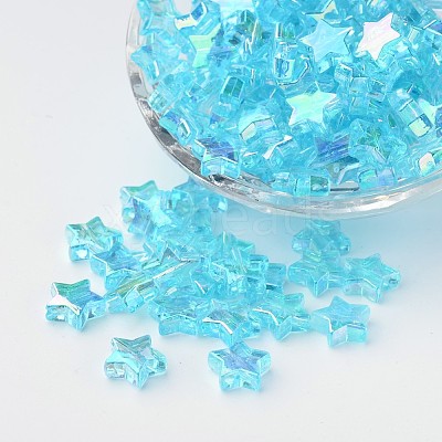Eco-Friendly Transparent Acrylic Beads TACR-YW0001-01F-1