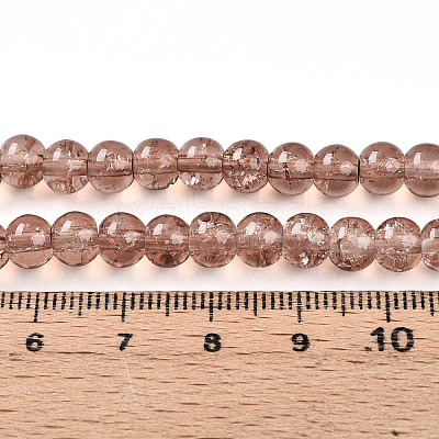 Crackle Glass Beads Strands X-CCG-Q001-6mm-07-1
