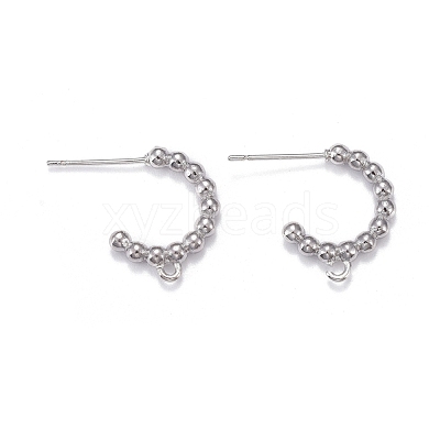 Brass Stud Earring Findings EJEW-K083-28P-1