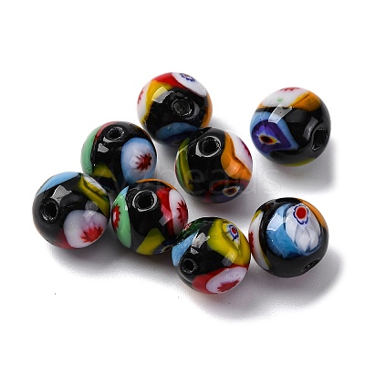 Handmade Millefiori Lampwork Beads LAMP-R003-02B-07-1