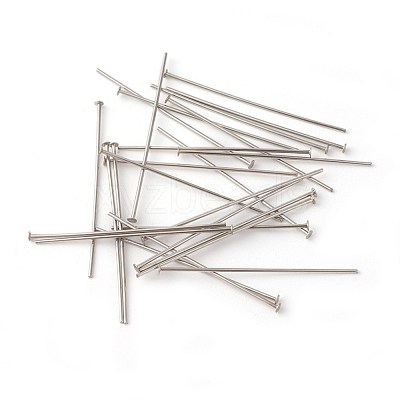 Tarnish Resistant 304 Stainless Steel Flat Head Pins STAS-G185-07P-0.6x30mm-1