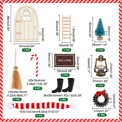 Christmas Theme Mini Display Decoration Kit AJEW-WH0291-32-1