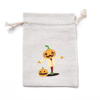 Halloween Cotton Cloth Storage Pouches LS-ABAG-M004-01E-1