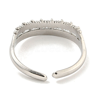 Tarnish Resistant 304 Stainless Steel Cuff Finger Ring Components STAS-P365-31P-1