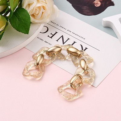 Handmade Transparent Acrylic Link Chains AJEW-JB00835-01-1