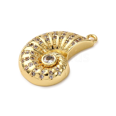 Brass Micro Pave Cubic Zirconia Pendants KK-C119-20A-G-1