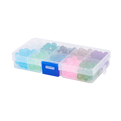 Transparent Glass Beads FGLA-X0001-03-8mm-WH-1