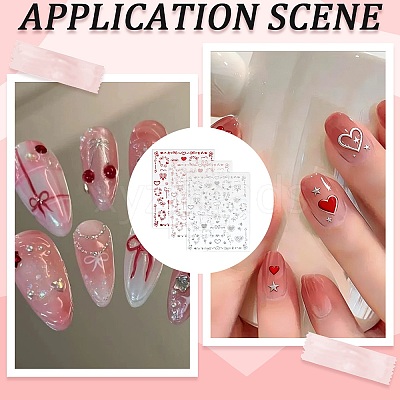 3Pcs 3 Colors Plastic Nail Art Stickers MRMJ-DJ0001-29-1