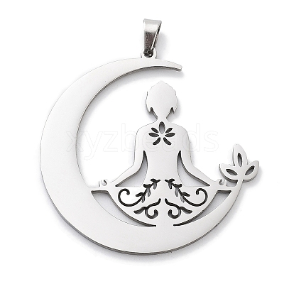 Anti-Tarnish 304 Stainless Steel Pendants STAS-U030-10P-1