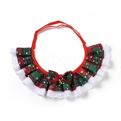 Cloth Pet's Christmas Lace Bandanas AJEW-D051-05G-1