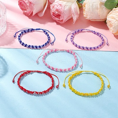 Baking Paint Glass Seed Beaded Bracelets BJEW-MZ00155-1