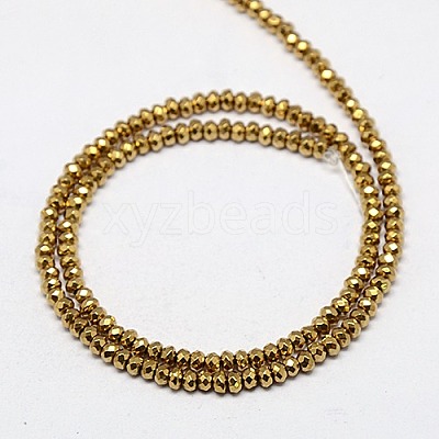 Electroplate Non-magnetic Synthetic Hematite Beads Strands X-G-J160-A-02-1