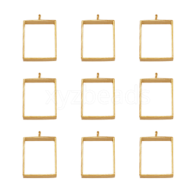 Alloy Open Back Bezel Big Pendants PALLOY-TA0021-02G-1