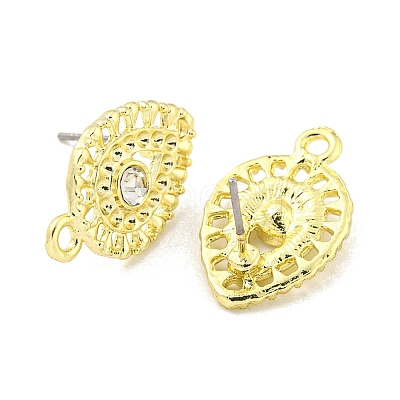 Rack Plating Alloy Stud Earring Finding FIND-C053-04G-1