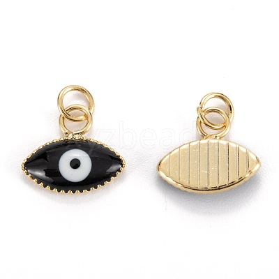 Brass Enamel Pendants KK-M220-03G-1