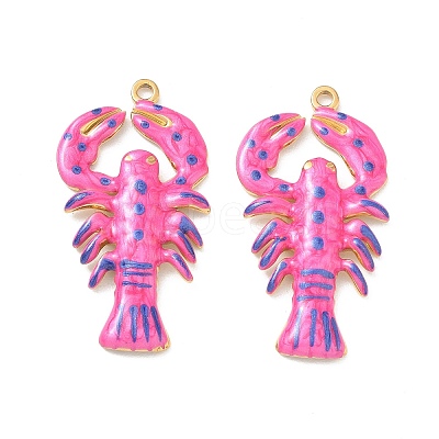 304 Stainless Steel Enamel Pendants STAS-Q119-16G-02-1
