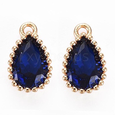 Brass Inlaid Cubic Zirconia Charms KK-S356-771J-1