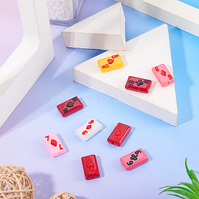 9Pcs 9 Colors Glass Beads Enamel Beads LAMP-TA0001-87-1