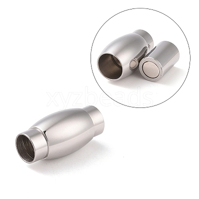 Wholesale 304 Stainless Steel Magnetic Clasps with Glue-in Ends 