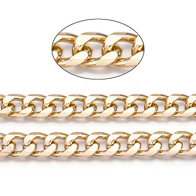Aluminum Faceted Curb Chains CHA-N003-39KCG-1