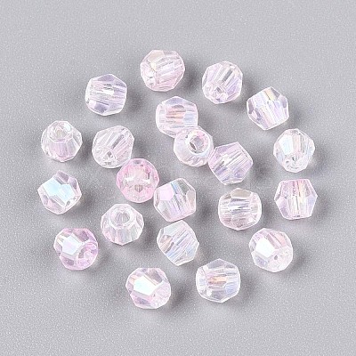 Transparent Spray Painted Glass Beads X1-EGLA-N018-4mm-11-1