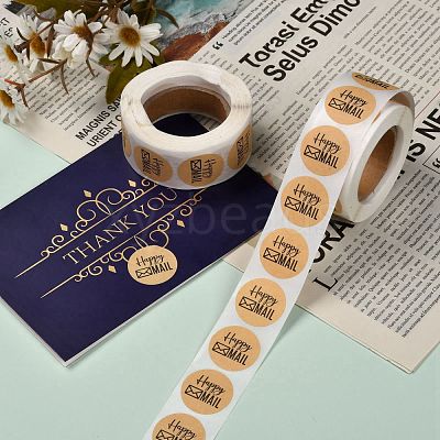Self-Adhesive Kraft Paper Gift Tag Stickers X-DIY-G013-A18-1