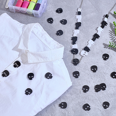 60Pcs Acrylic Buttons BUTT-PH0001-59A-02-1
