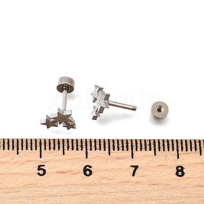 304 Stainless Steel Stud Earrings EJEW-H161-01P-B-1