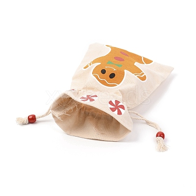 Christmas Theme Cotton Fabric Cloth Bag LS-ABAG-H104-A03-1