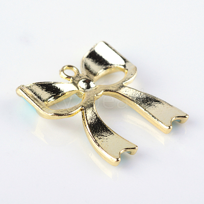 Bowknot Alloy Enamel Pendants X-ENAM-Q033-22A-1