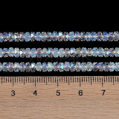 Electroplate Glass Beads Strands GLAA-Q105-03F-1