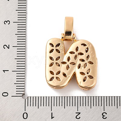 Brass Micro Pave Cubic Zirconia Pendants KK-C076-29N-G01-1