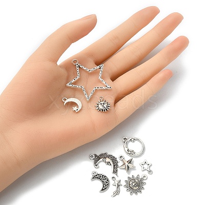 100G Tibetan Style Alloy Pendants TIBE-YW0001-07-1