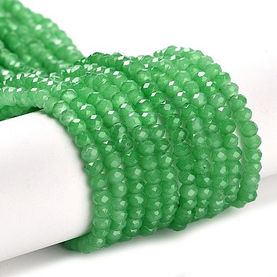 Baking Paint Imitation Jade Glass Bead Strands DGLA-A034-J2MM-A10-1