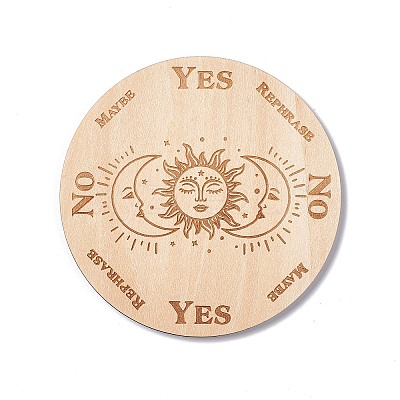 Wooden Carved Cup Mats AJEW-P103-01M-1