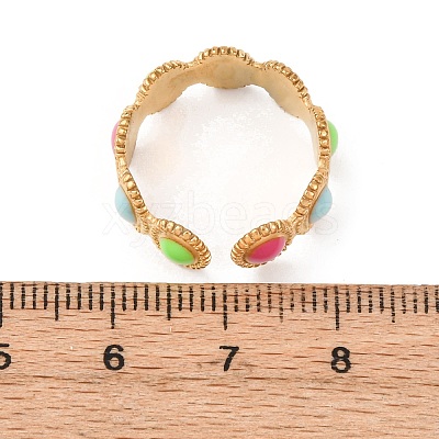 304 Stainless Steel Cuff Rings for Women RJEW-D334-02E-G-1